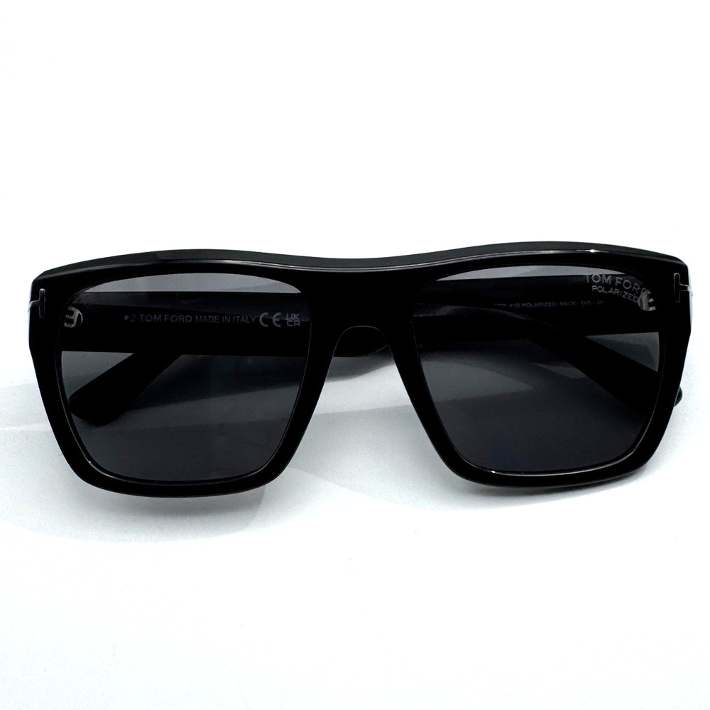 Tom Ford Sunglasses Alberto TF1077-N 01D Black Browline Polarized Gray Lens 55mm